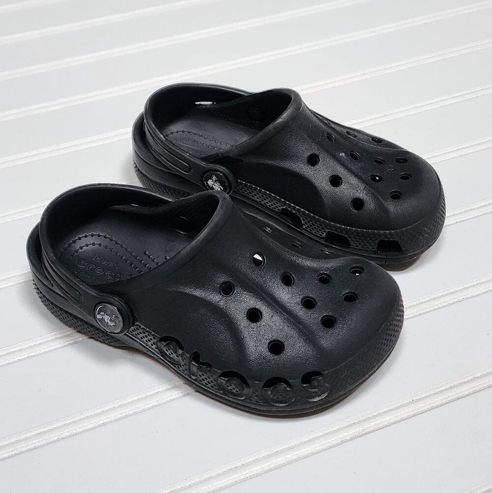 Crocs Kids Baya Black Clogs Sandals Size 11 Kids
